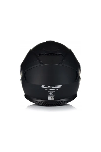LS2 Storm 2 Mat Siyah Full Face Motosiklet Kaskı Şefaf Camlı - Resim 3