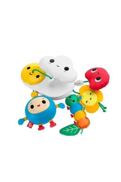 Fisher Price Mutlu Dünya Eğlenceli Bebek Arabası Oyuncağı Hbw13 - Resim 2