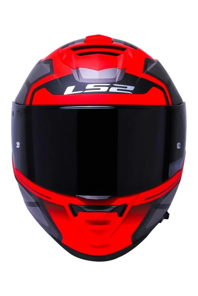 LS2 Storm 2 Faster Mat Kırmızı Fullface Motosiklet Kaskı Siyah Camlı - Resim 2