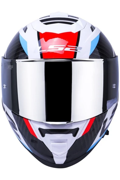 LS2 Storm 2 Racer Beyaz Kapalı Motosiklet Kaskı Gri Camlı - Resim 4