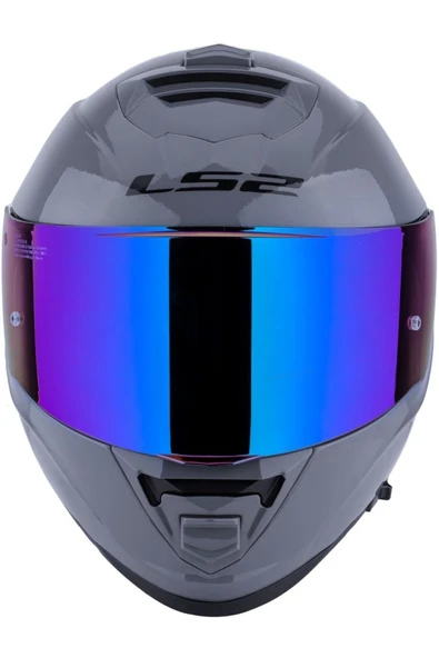 LS2 Storm 2 Nardo Gri Full Face Motosiklet Kaskı Gökkuşağı Camlı - Resim 3