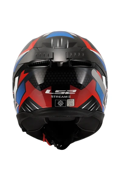 LS2 STREAM 2 TINUX SİYAH-KIRMIZI KASK - Resim 5