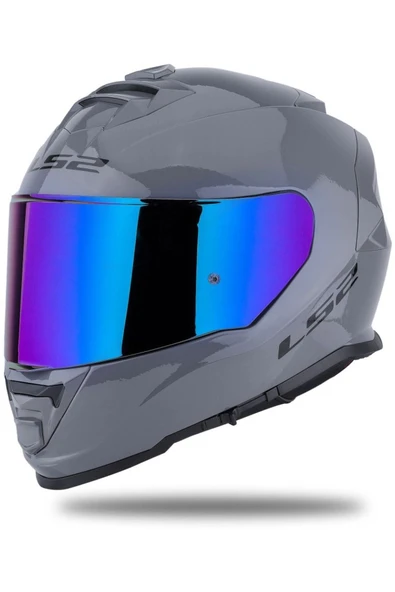 LS2 Storm 2 Nardo Gri Full Face Motosiklet Kaskı Gökkuşağı Camlı ürün görseli