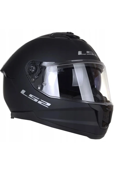 LS2 Stream 2 Mat Siyah Kapalı Motosiklet Kaskı - Resim 2