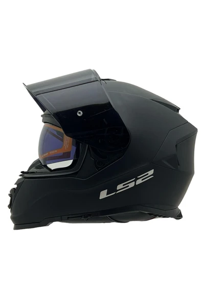 LS2 STORM 2 MAT SİYAH KASK SİYAH CAM - Resim 4
