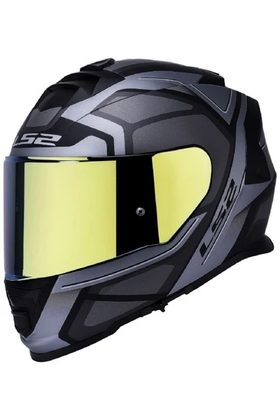 LS2 Storm 2 Faster Mat Tıtanıum Kapalı Motosiklet Kaskı Gold Camlı ürün görseli