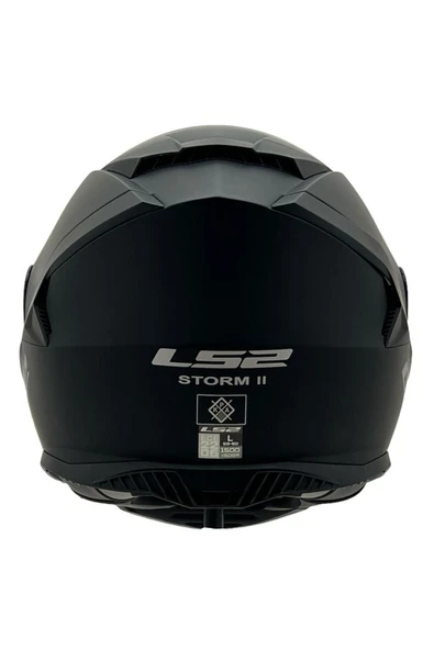 LS2 STORM 2 MAT SİYAH KASK SİYAH CAM - Resim 6