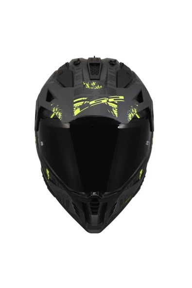 LS2 Pioneer 2 Crazy Kros Motosiklet Kaskı - Resim 3