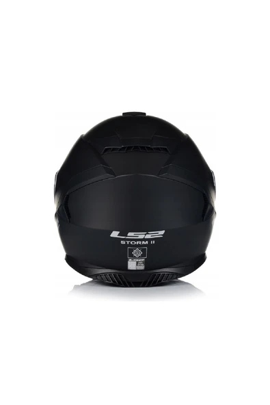 LS2 Storm 2 Mat Siyah Full Face Motosiklet Kaskı Gri Camlı - Resim 5