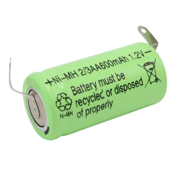 PowerMaster PM-17934 1.2 Volt 600mAh NI-MH 2/3AA Şarj Edilebilir Puntalı 14280 Lityum Pil - Resim 2