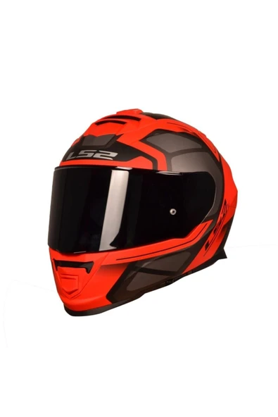 LS2 Storm 2 Faster Mat Kırmızı-tıtanıum Kask - Resim 2