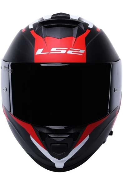LS2 Storm 2 Nerve Kırmızı  Full Face  Motosiklet Kaskı Siyah Camlı - Resim 3