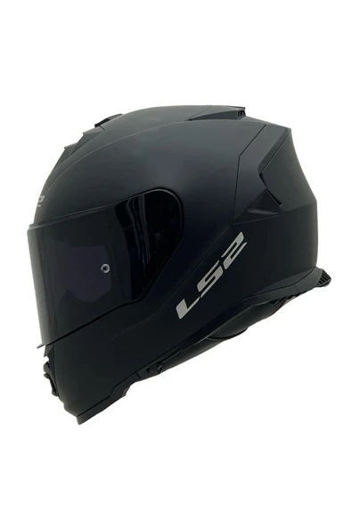 LS2 STORM 2 MAT SİYAH KASK SİYAH CAM - Resim 2