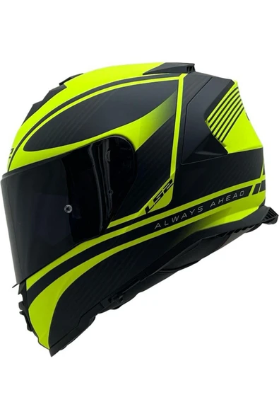 LS2 Storm 2 Dodger Neon Sarı Full Face  Motosiklet Kaskı Siyah Camlı ürün görseli