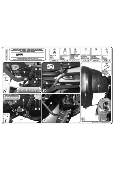 Kappa Klx687 Bmw F 800 S - St 06-16 Uyumlu Yan Çanta Taşıyıcı - Resim 5