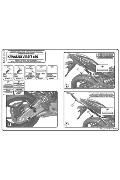 Kappa Klxr450 Kawasakı Versys 650 (10-14) Yan Çanta Ta?ıyıcı - 4