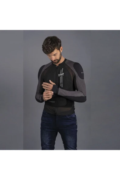 LS2 X-ARMOR FULL KORUMA MONT SİYAH-GRİ - Resim 4