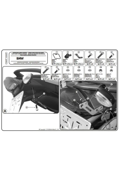 Kappa Klx687 Bmw F 800 S - St 06-16 Uyumlu Yan Çanta Taşıyıcı - Resim 4