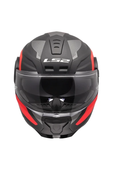 LS2 SCOPE 2 DURIA MAT SİYAH-KIRMIZI KASK - Resim 8