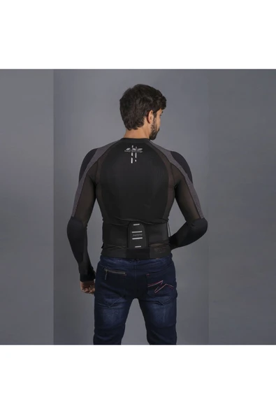 LS2 X-ARMOR FULL KORUMA MONT SİYAH-GRİ - Resim 5