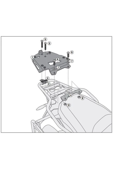 Kappa Kra5112 Bmw R 1200 Gs Adventure (14-19) - R 1250 Gs Adventure (19-21) Arka Çanta Taşıyıcı - 4