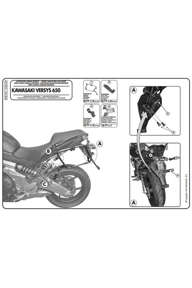 Kappa Klxr450 Kawasakı Versys 650 (10-14) Yan Çanta Ta?ıyıcı - 3