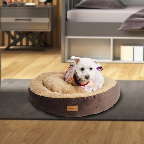 Peluş Minderli Küçük ve Orta Irk Kedi Köpek Yatağı 62x65 cm - 2