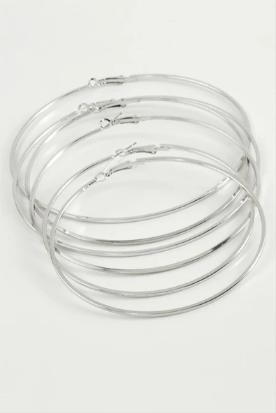 Ezme Metal Halka Küpe 6 Adet ürün görseli