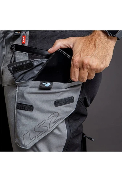 LS2 APOLLO PANTOLON SİYAH-GRİ - Resim 5