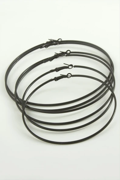 Ezme Metal Halka Küpe 6 Adet - Resim 2