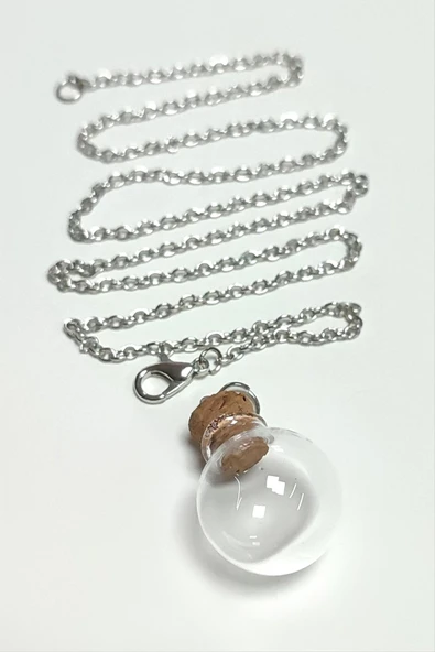 Mantar Kapaklı Boş Fanus Canlı Kolye ürün görseli