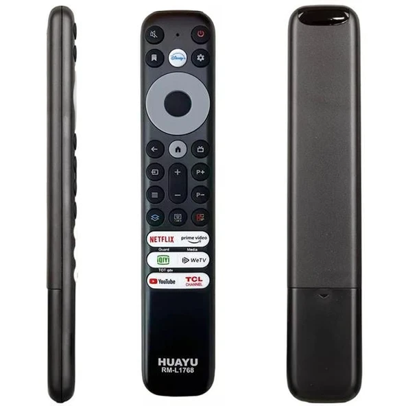Huayu Tcl RM-L1768 - RC902V - RMR1 Netflix-Prime Video-Guard-Media-Youtube Tuşlu Ses Komutsuz Lcd Led Tv Kumandası ürün görseli