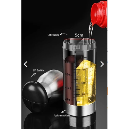 Çift Ölçekli Yağ ve Sirke Sprey Şişesi - Resim 4