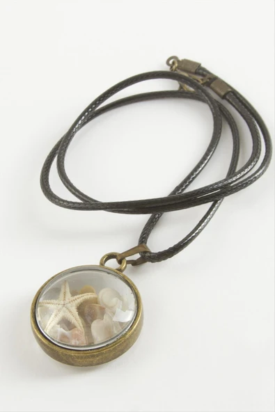 Deniz Yıldızı Bombeli Canlı Kolye - Resim 2