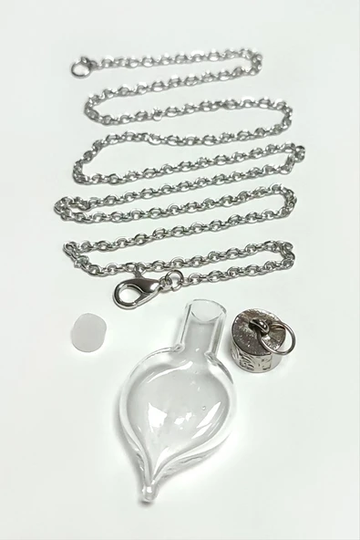 Metal Kapaklı Boş Fanus Canlı Kolye ürün görseli