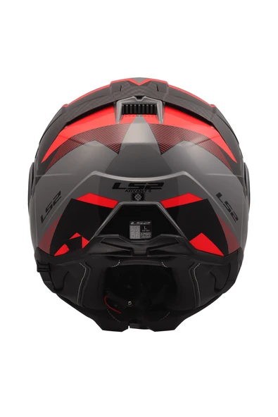 LS2 ADVANT 2 TRIPLE GRİ-KIRMIZI-SİYAH- KASK - Resim 2