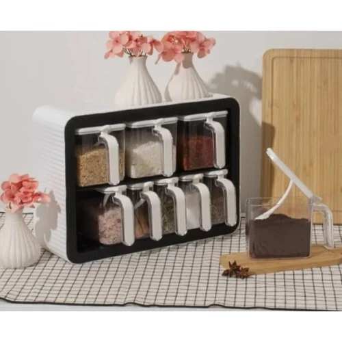 9'lu Standlı Kaşıklı Baharatlık Seti ürün görseli