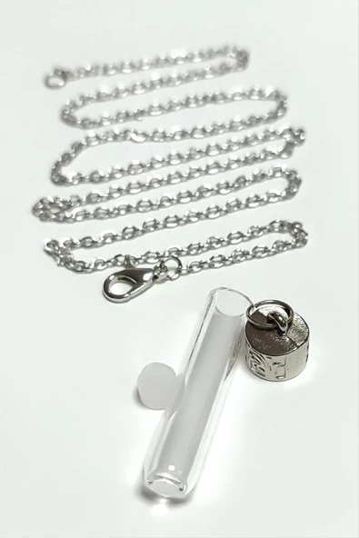 Metal Kapaklı Boş Fanus Canlı Kolye - Resim 4