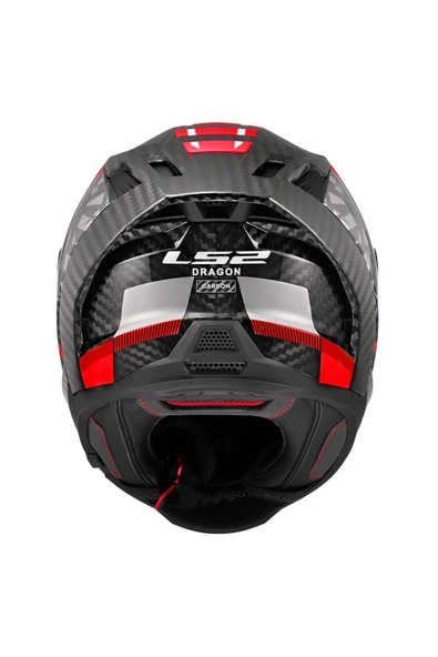 LS2 DRAGON KARBON TRAX KASK - Resim 4