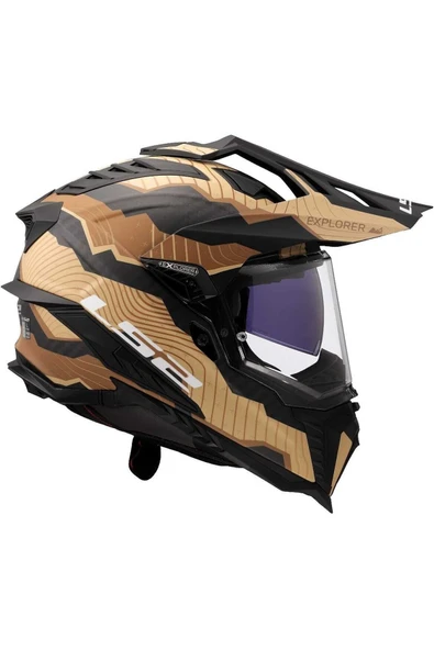 LS2 EXPLORER C KARBON TRICK MAT KAHVE- KASK - 3