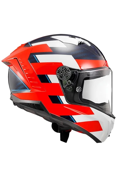 LS2 THUNDER KARBON ALLIANCE -MAVİ-BEYAZ KASK - Resim 3