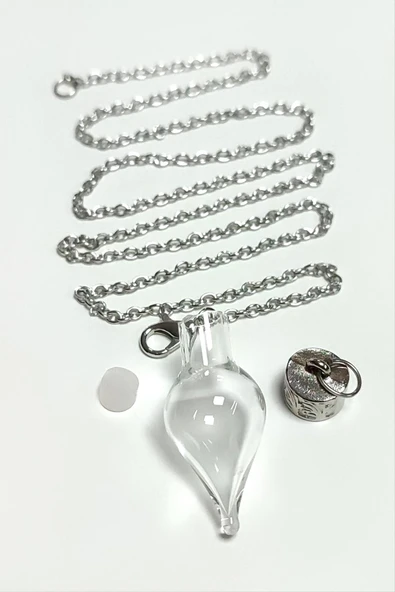 Metal Kapaklı Boş Fanus Canlı Kolye - Resim 3