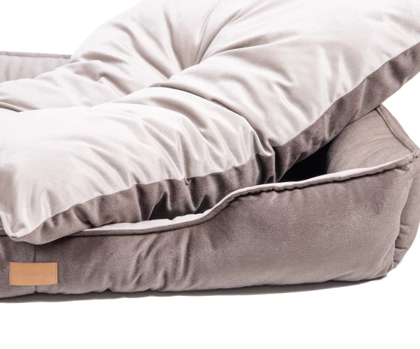 Büyük Boy Kedi Köpek Yatağı 105x80cm - Minderli - Kahverengi - 3