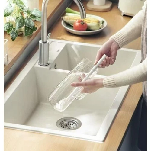 Kavanoz ve Biberon Yıkama Fırçası Silikon - Resim 2