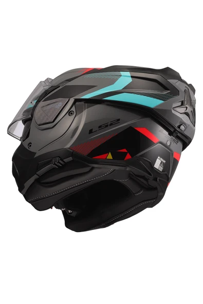 LS2 ADVANT 2 TRIPLE GRİ-KIRMIZI-SİYAH- KASK - Resim 8