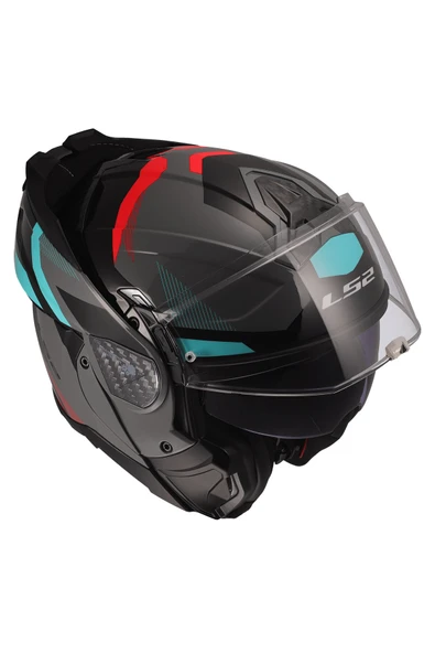 LS2 ADVANT 2 TRIPLE GRİ-KIRMIZI-SİYAH- KASK - Resim 6