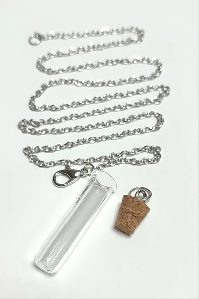 Mantar Kapaklı Boş Fanus Canlı Kolye - Resim 3