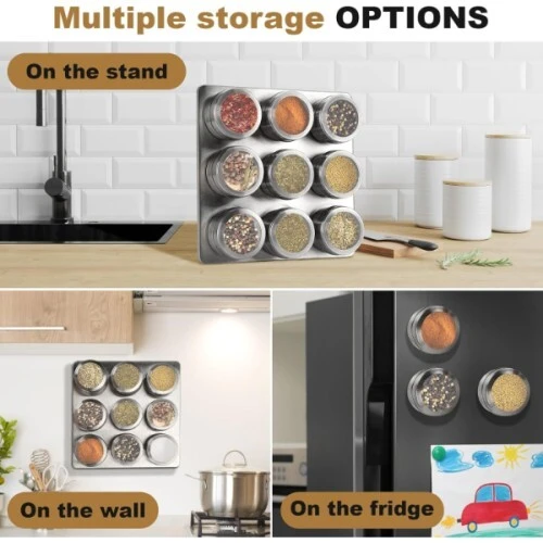 6'lı Mıknatıslı Baharatlık Seti - Resim 3