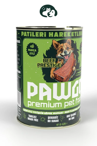 Pawgo Beef Prestige | Sığır Etli | 400g X 24 | Parça Etli | Köpek Yaş Mama - 3