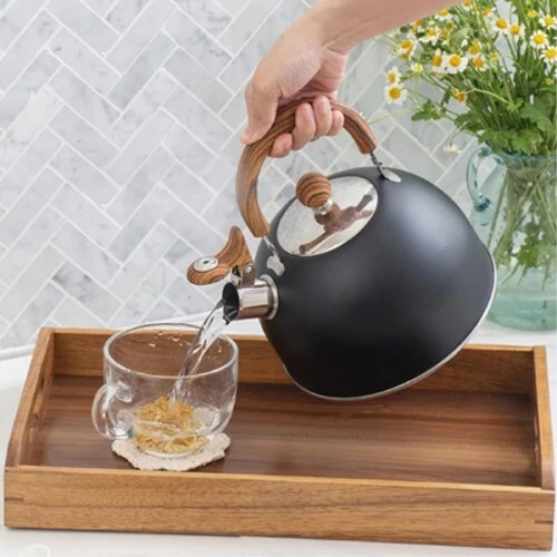 Paslanmaz Çelik Demlik Siyah Renk - Resim 3